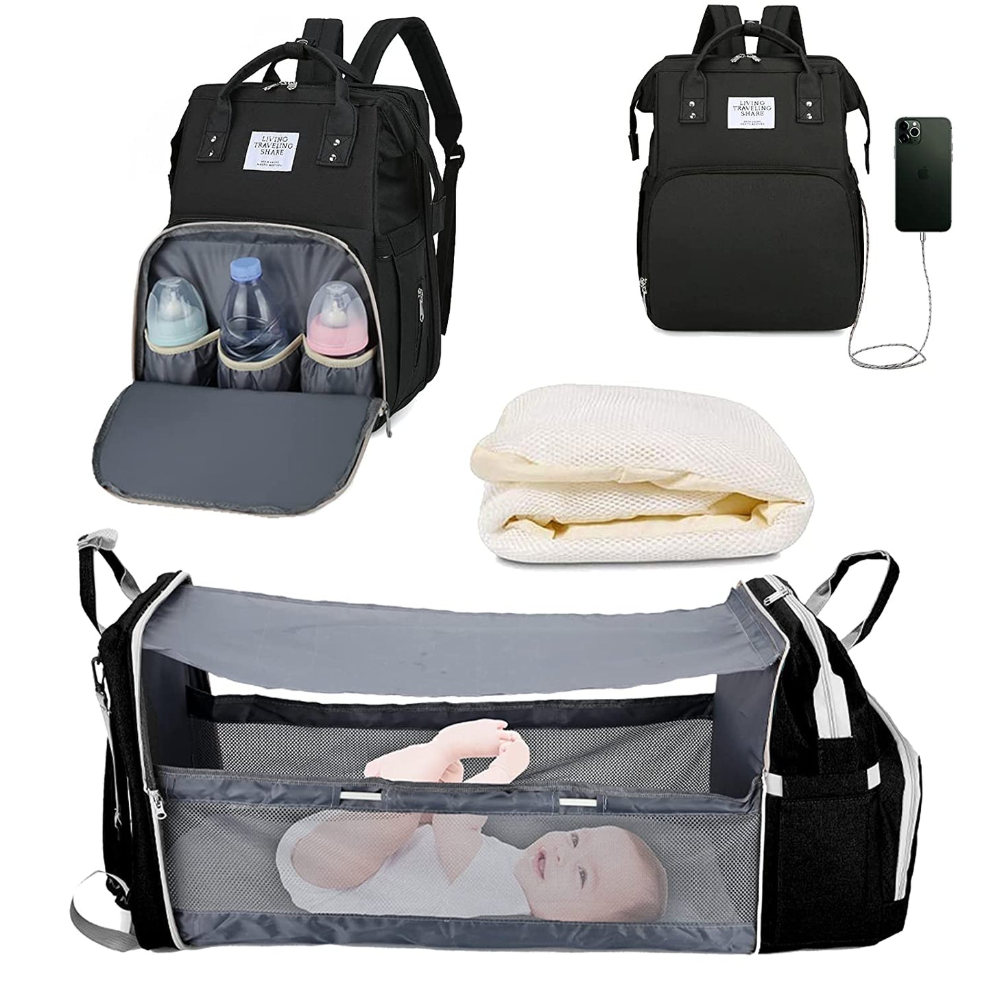 Sac à langer portatif | Berceau de voyage BabyNappy™ - ohbebe - ohmaman