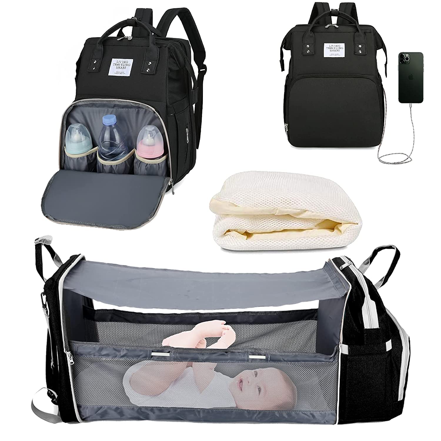 Sac à langer portatif | Berceau de voyage BabyNappy™ - ohbebe - ohmaman