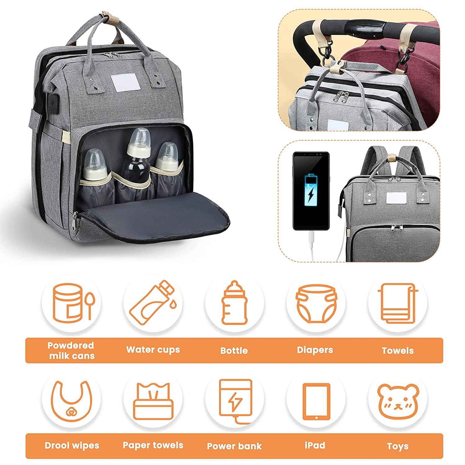 Sac à langer portatif | Berceau de voyage BabyNappy™ - ohbebe - ohmaman