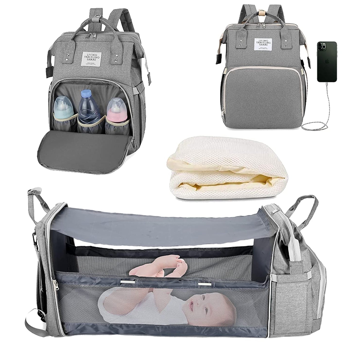 Sac à langer portatif | Berceau de voyage BabyNappy™ - ohbebe - ohmaman