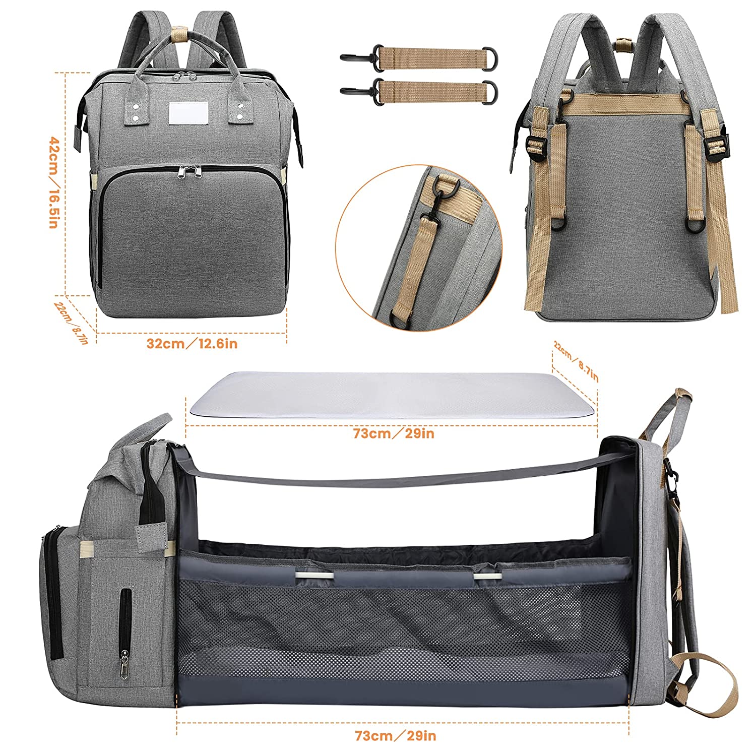 Sac à langer portatif | Berceau de voyage BabyNappy™ - ohbebe - ohmaman