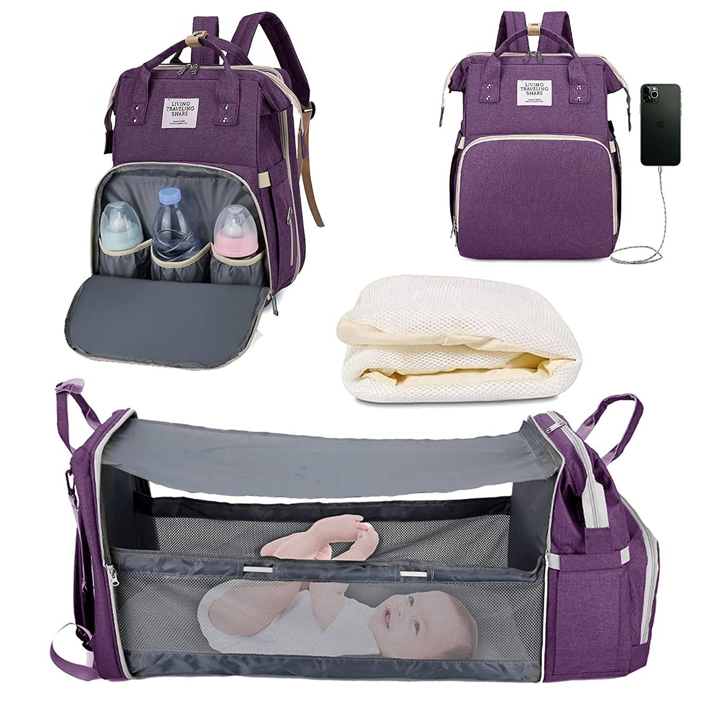 Sac à langer portatif | Berceau de voyage BabyNappy™ - ohbebe - ohmaman